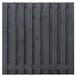 Grenen tuinscherm zwart 180 x 180 cm