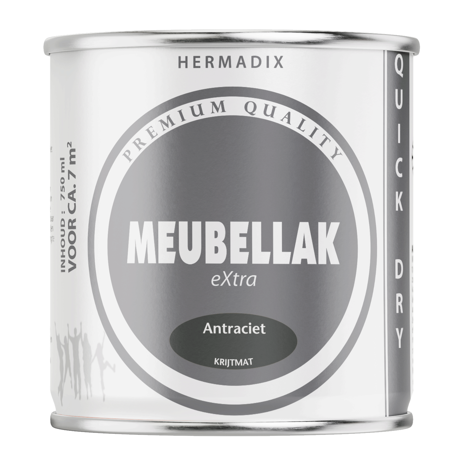 Hermadix Meubellak Antraciet 750 ml